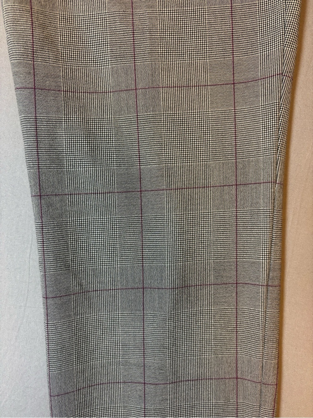 Women’s J. Crew Striped Plaid Pattern Office Pant Size 8 in Gray and Purple. - Picture 2 of 7
